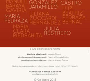 Mostra collettiva artisti colombiani a cura di Bianca Laura Petretto e Angelo Grassi